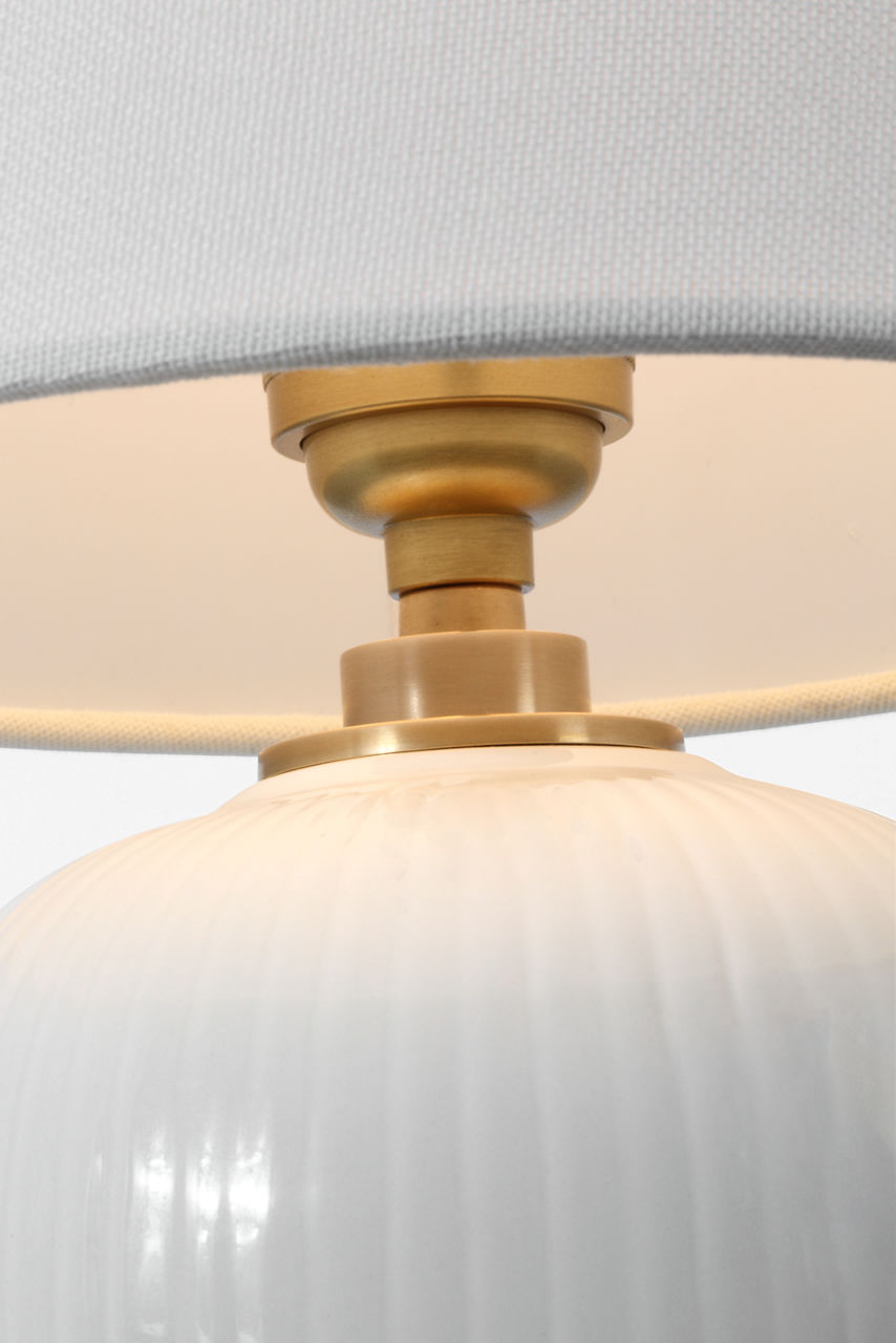 Opera 16" Table Lamp | Ivory | Linen Shade