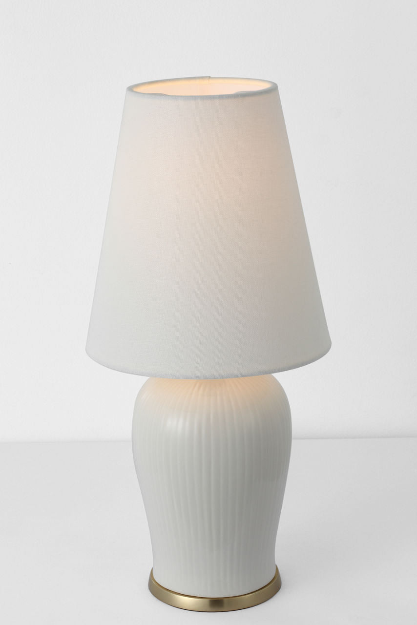 Opera 16" Table Lamp | Ivory | Linen Shade