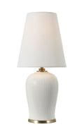 Opera 16" Table Lamp | Ivory | Linen Shade