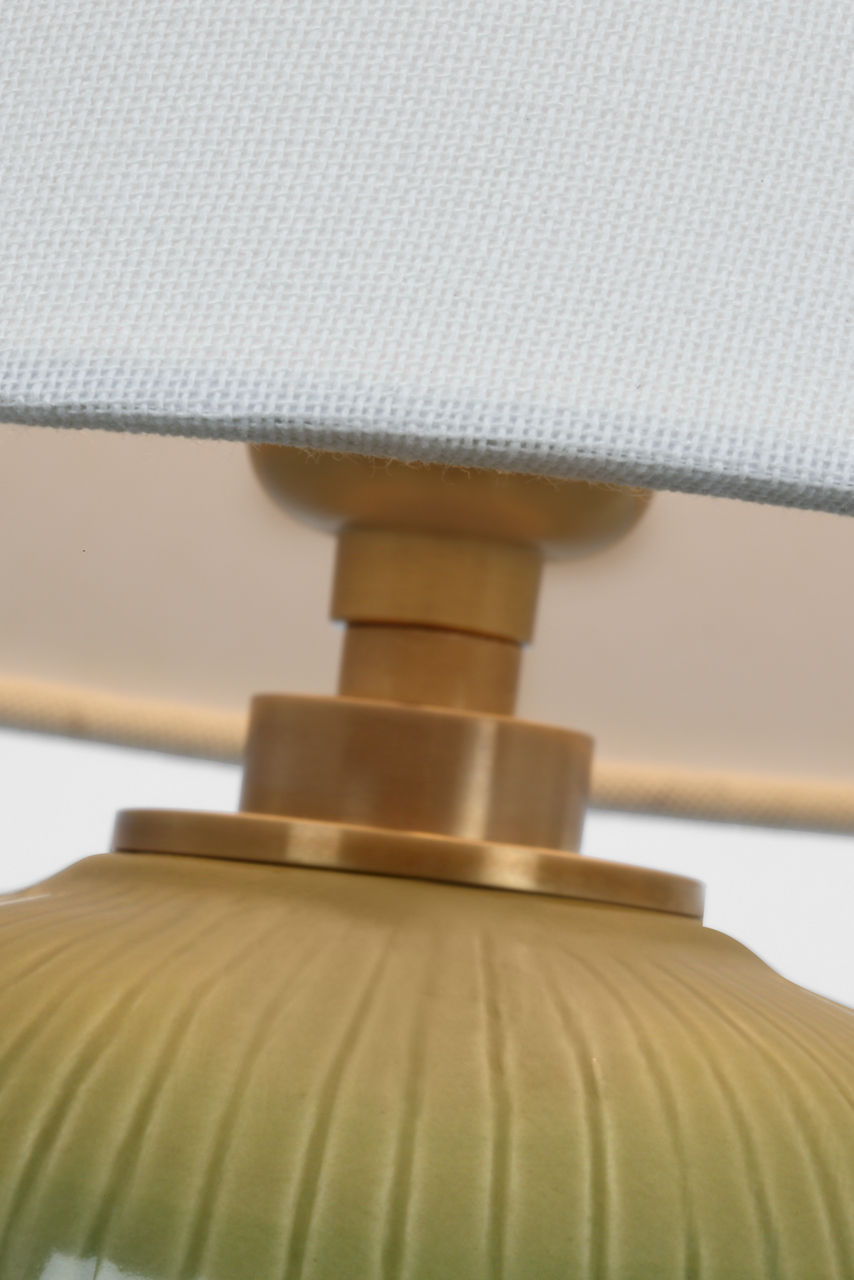 Opera 16" Table Lamp | Light Olive | Linen Shade