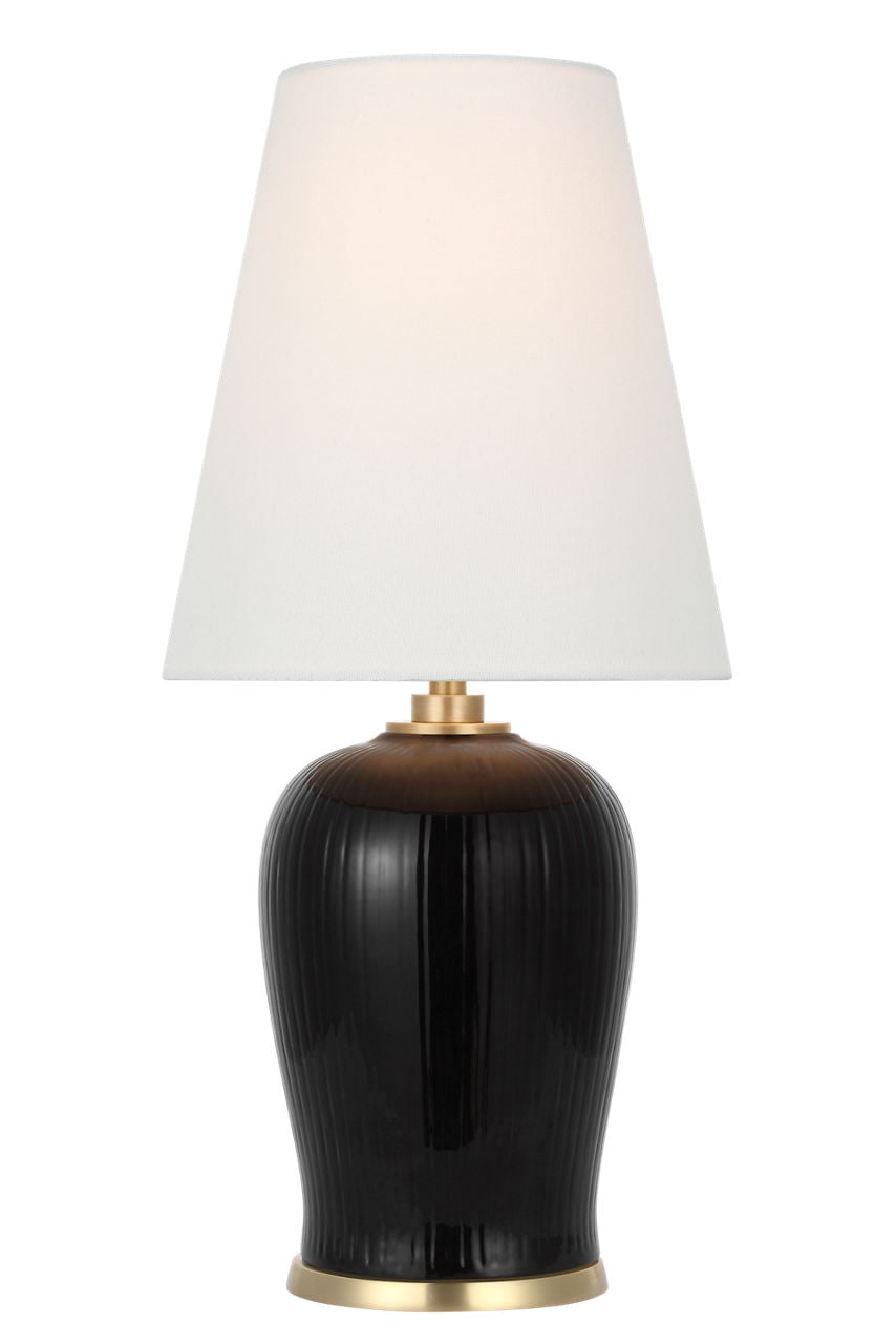 Opera 16" Table Lamp | Raven Black | Linen Shade