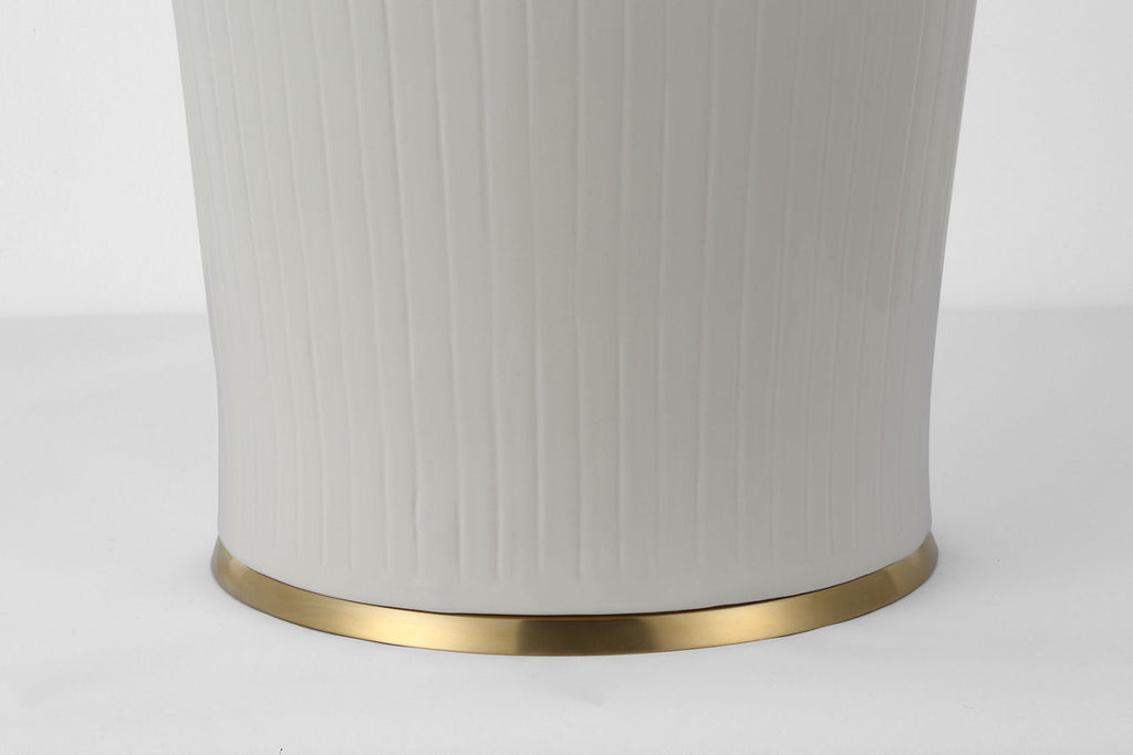 Opera 30" Table Lamp | Ivory | Linen Shade