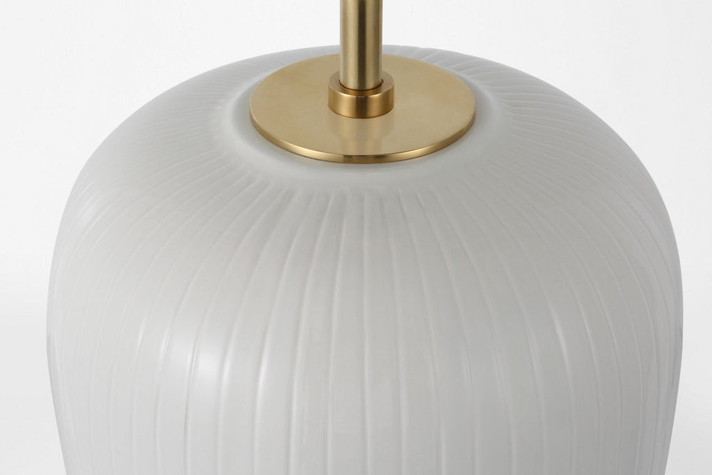 Opera 30" Table Lamp | Ivory | Linen Shade