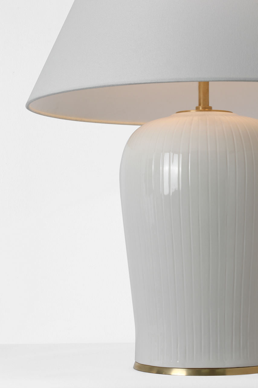 Opera 30" Table Lamp | Ivory | Linen Shade