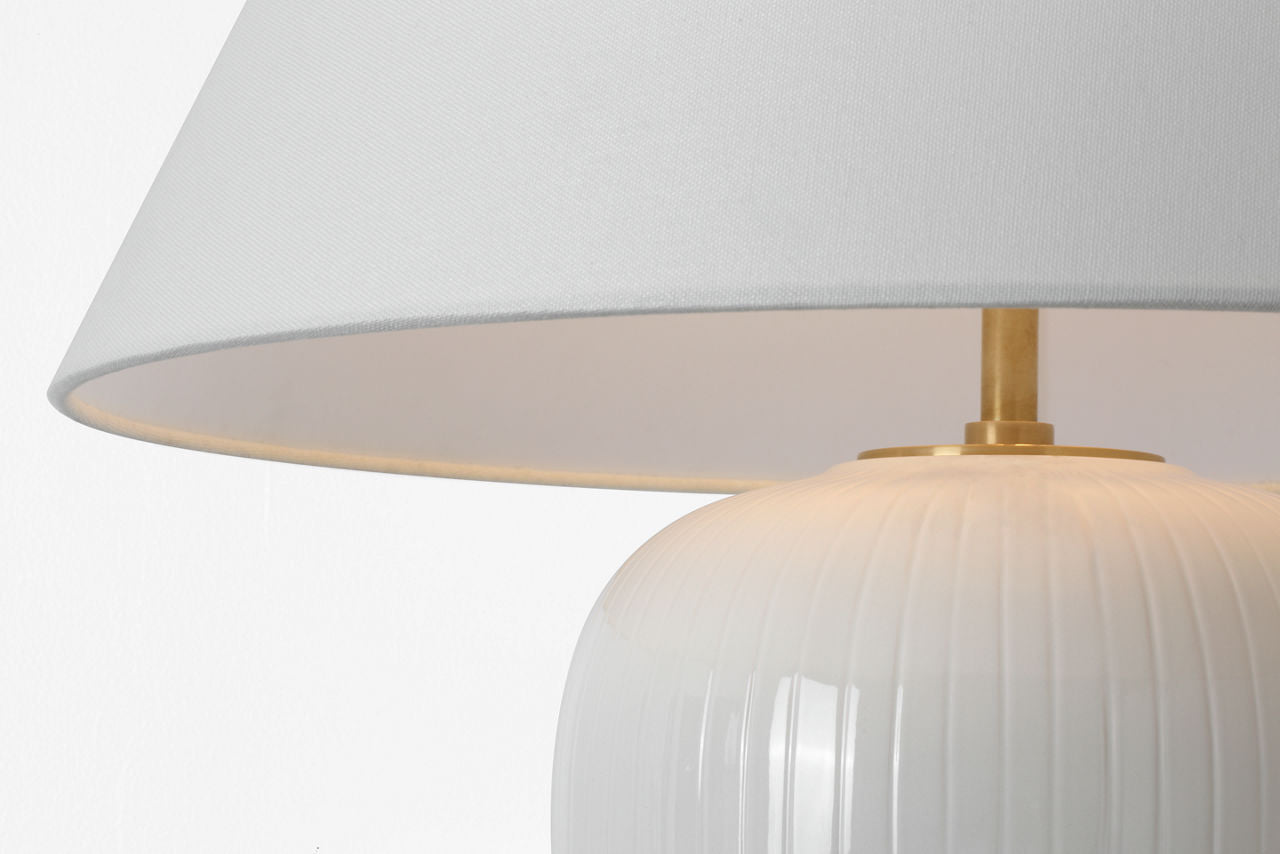 Opera 30" Table Lamp | Ivory | Linen Shade