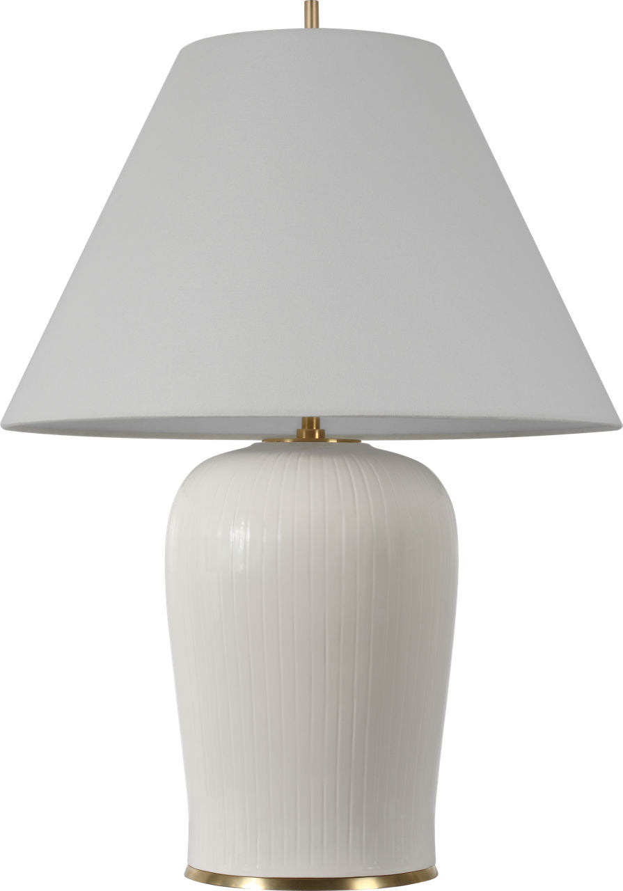 Opera 30" Table Lamp | Ivory | Linen Shade