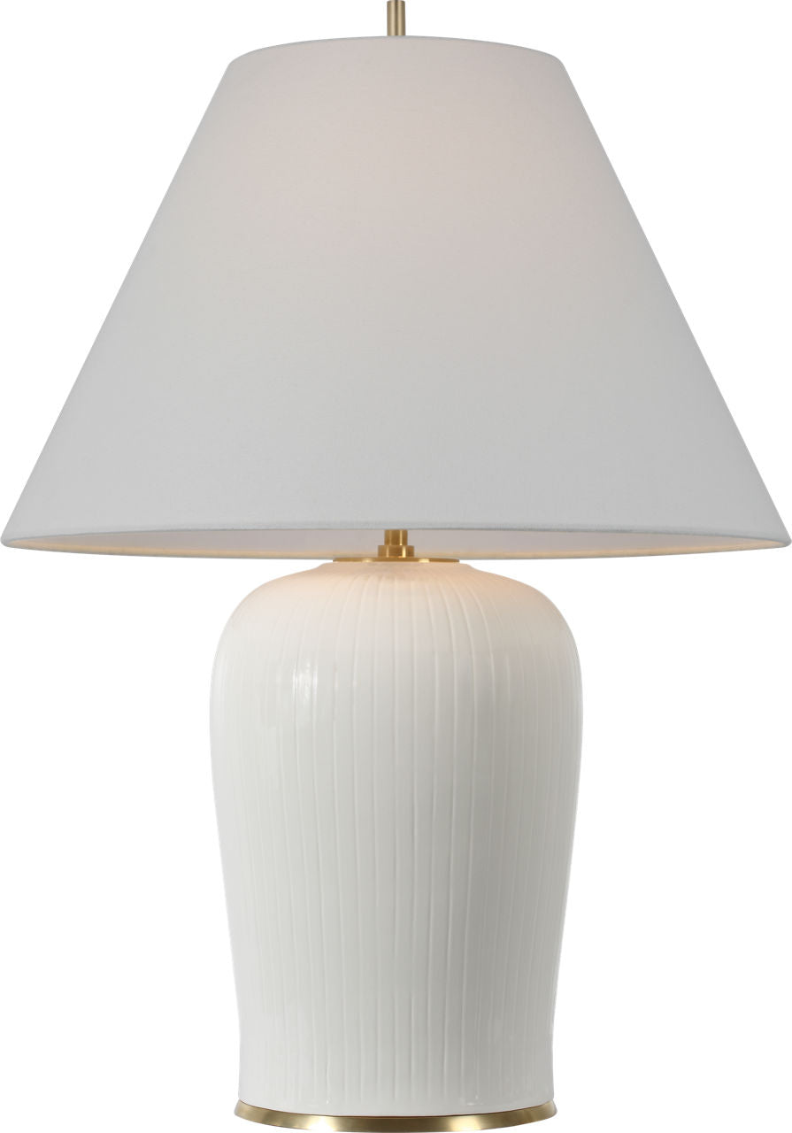 Opera 30" Table Lamp | Ivory | Linen Shade