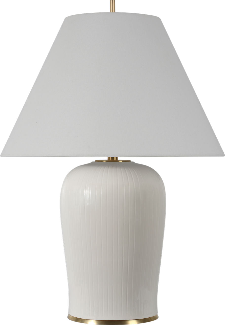 Opera 30" Table Lamp | Ivory | Linen Shade