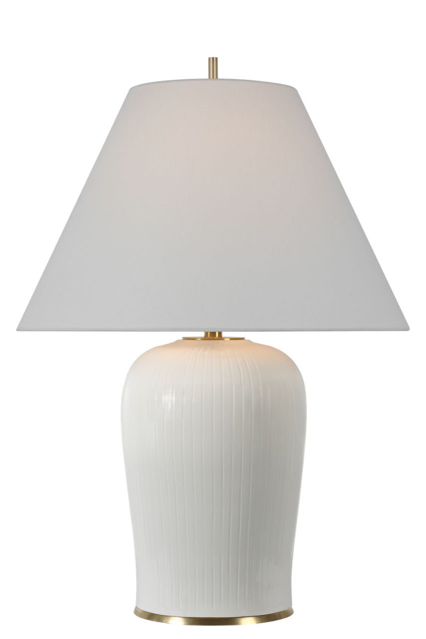 Opera 30" Table Lamp | Ivory | Linen Shade