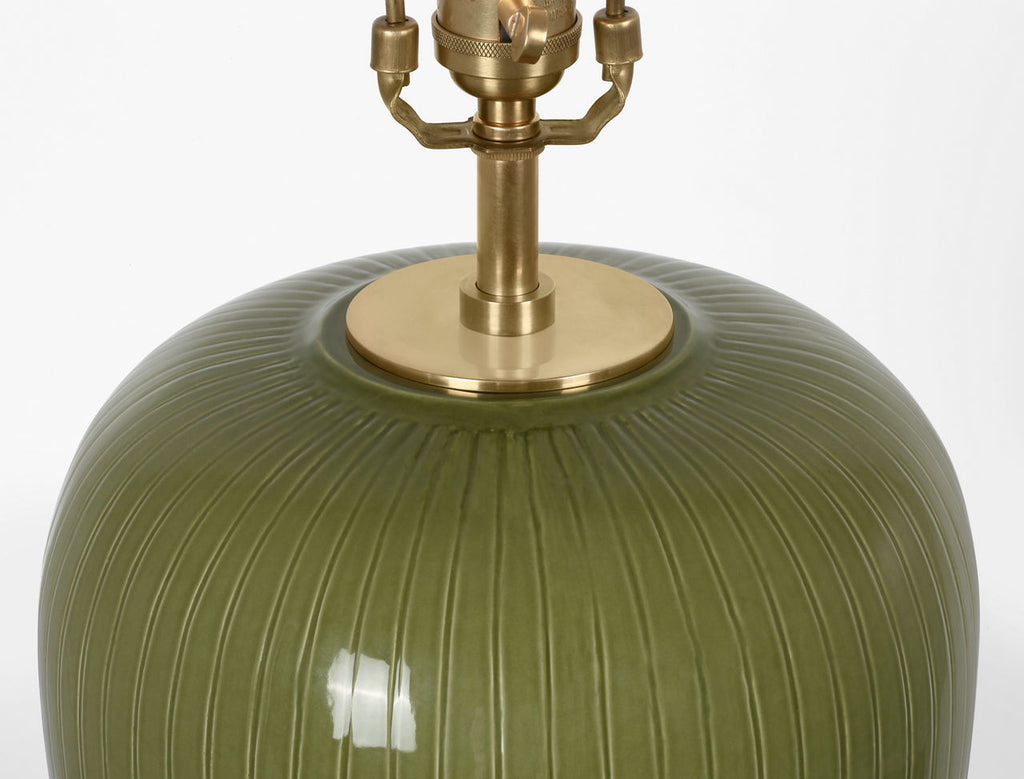 Opera 30" Table Lamp | Light Olive | Linen Shade