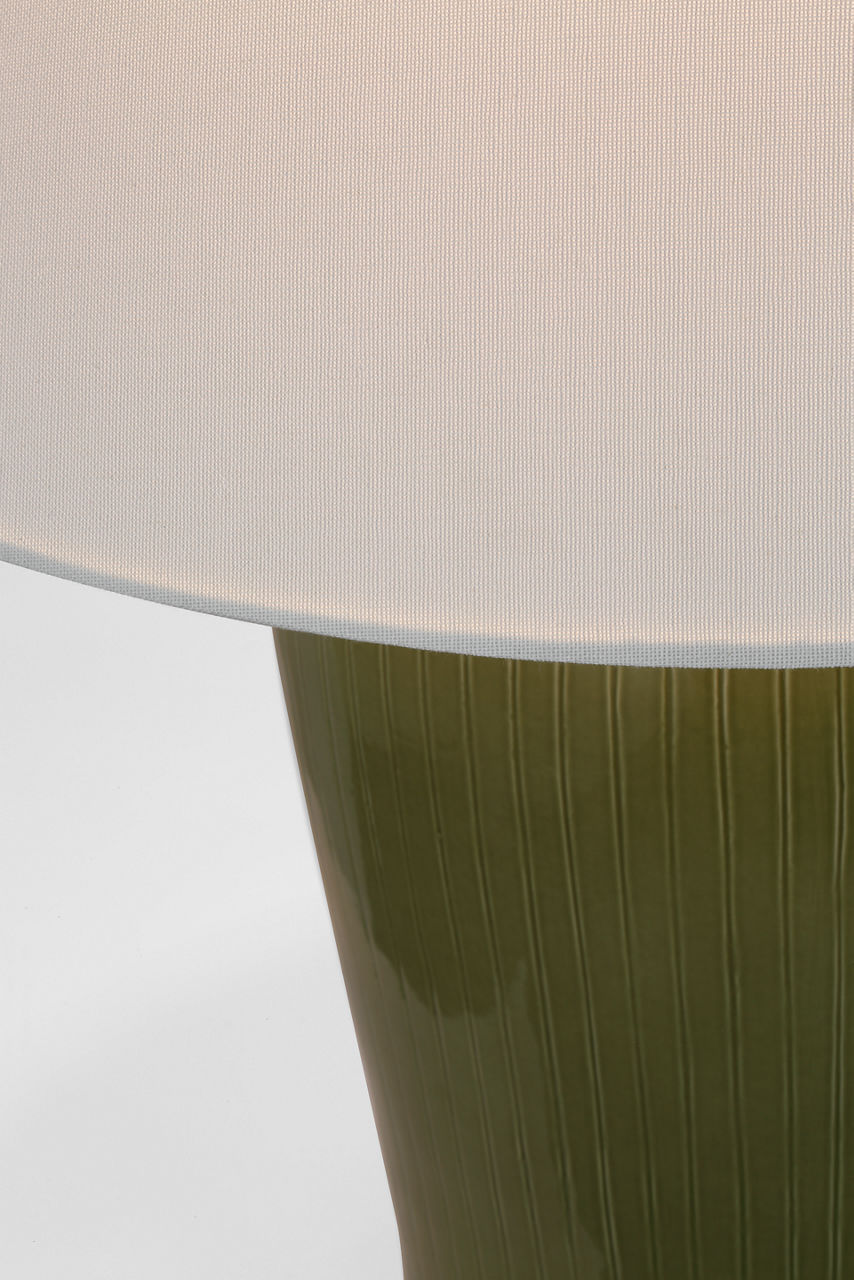 Opera 30" Table Lamp | Light Olive | Linen Shade