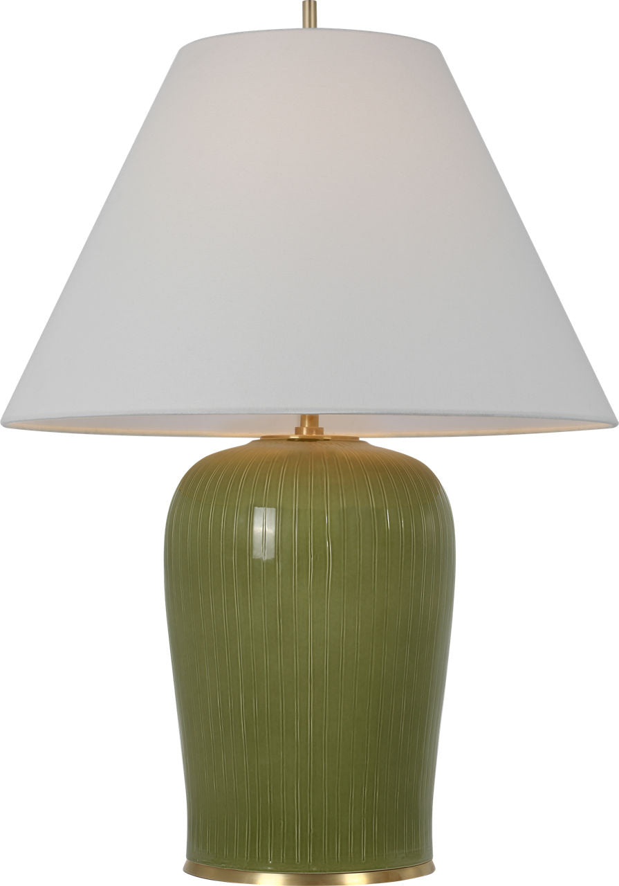 Opera 30" Table Lamp | Light Olive | Linen Shade