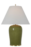 Opera 30" Table Lamp | Light Olive | Linen Shade