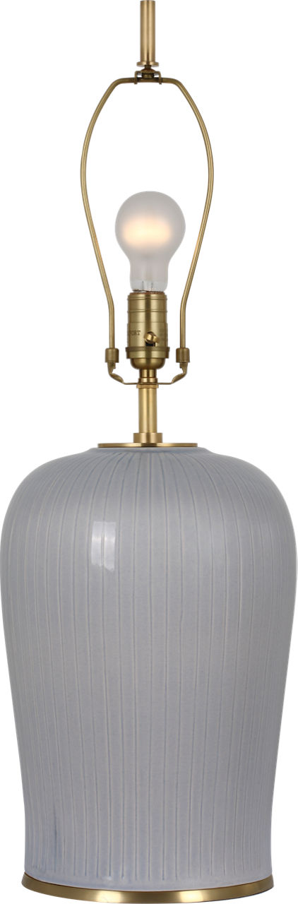 Opera 30" Table Lamp | Polar Blue Crackle | Linen Shade
