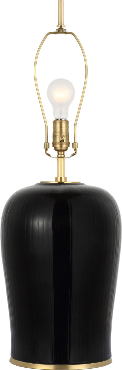 Opera 30" Table Lamp | Raven Black | Linen Shade