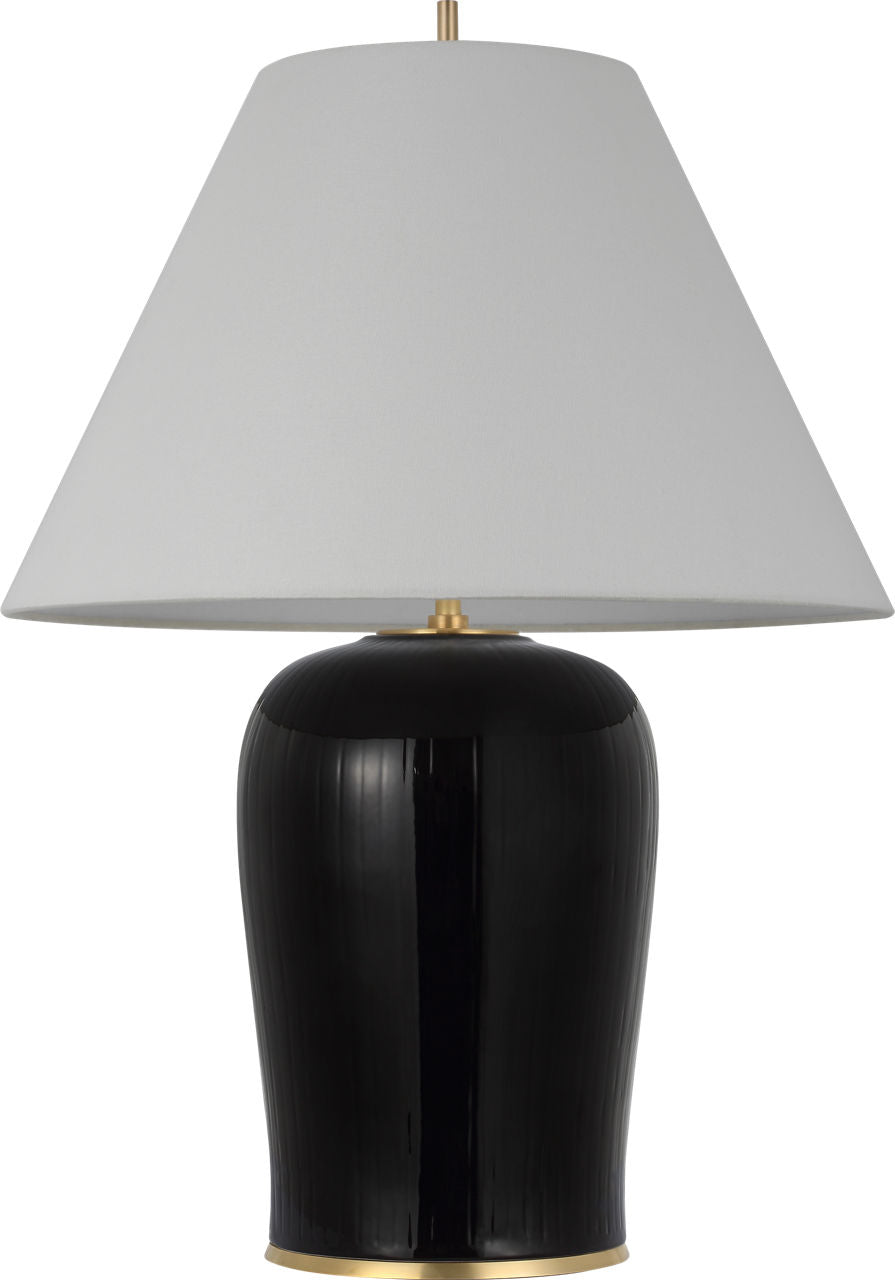 Opera 30" Table Lamp | Raven Black | Linen Shade