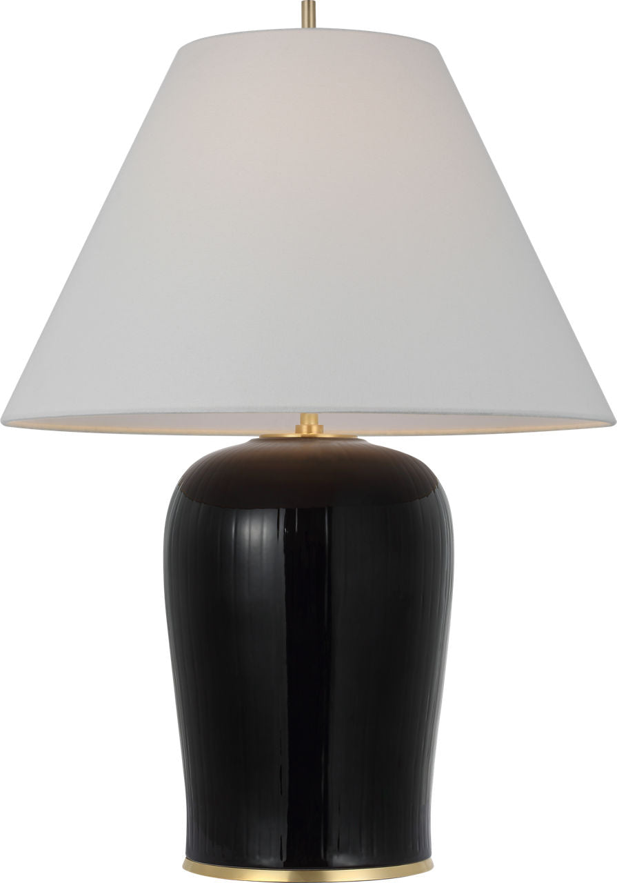 Opera 30" Table Lamp | Raven Black | Linen Shade