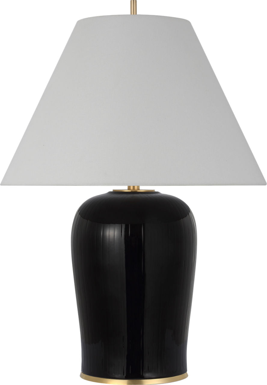 Opera 30" Table Lamp | Raven Black | Linen Shade