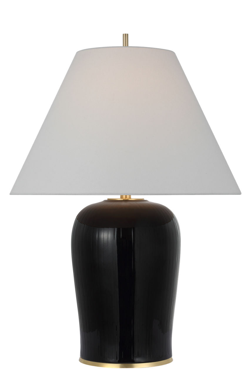 Opera 30" Table Lamp | Raven Black | Linen Shade
