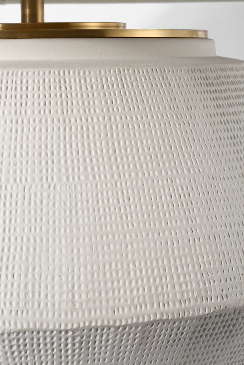 Aten 23" Table Lamp | Plaster White | Linen Shade