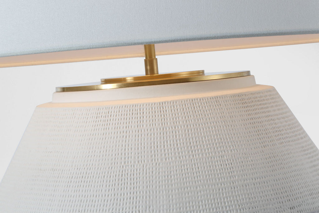 Aten 23" Table Lamp | Plaster White | Linen Shade