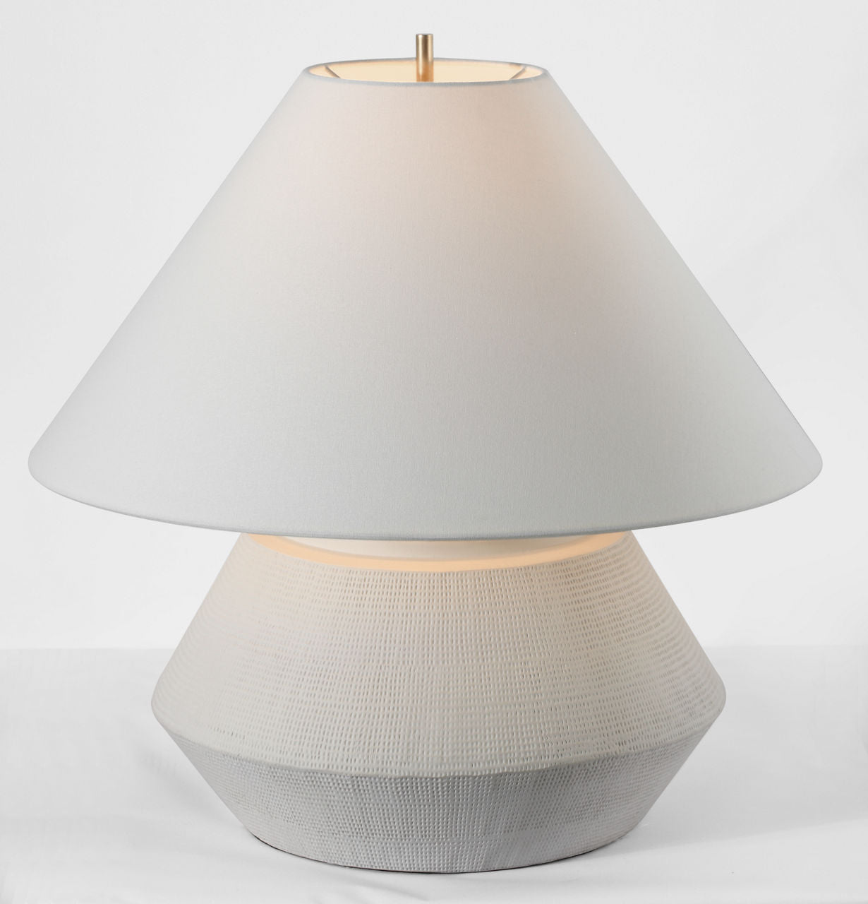 Aten 23" Table Lamp | Plaster White | Linen Shade