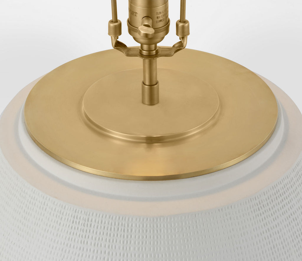 Aten 23" Table Lamp | Plaster White | Linen Shade