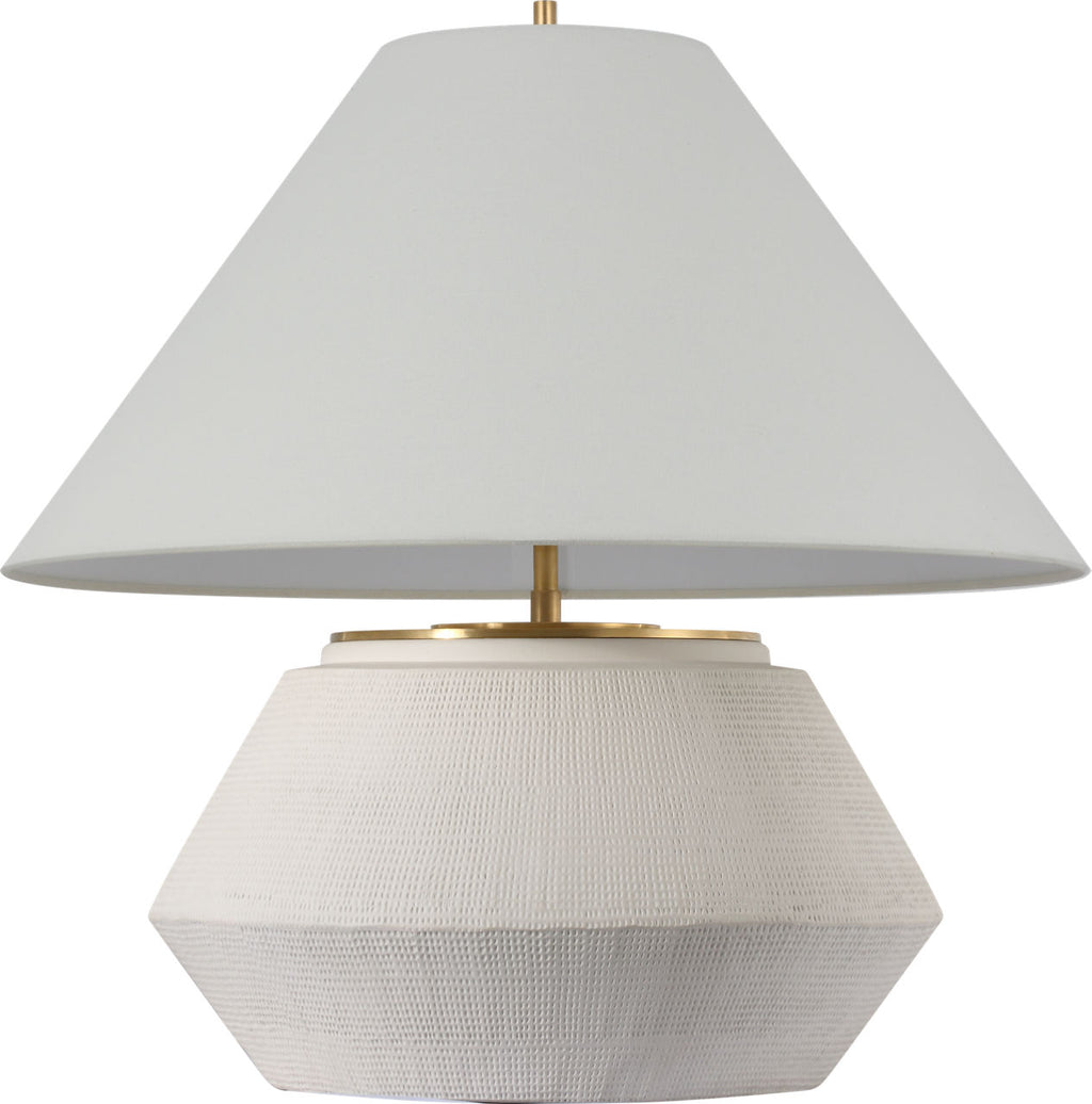 Aten 23" Table Lamp | Plaster White | Linen Shade