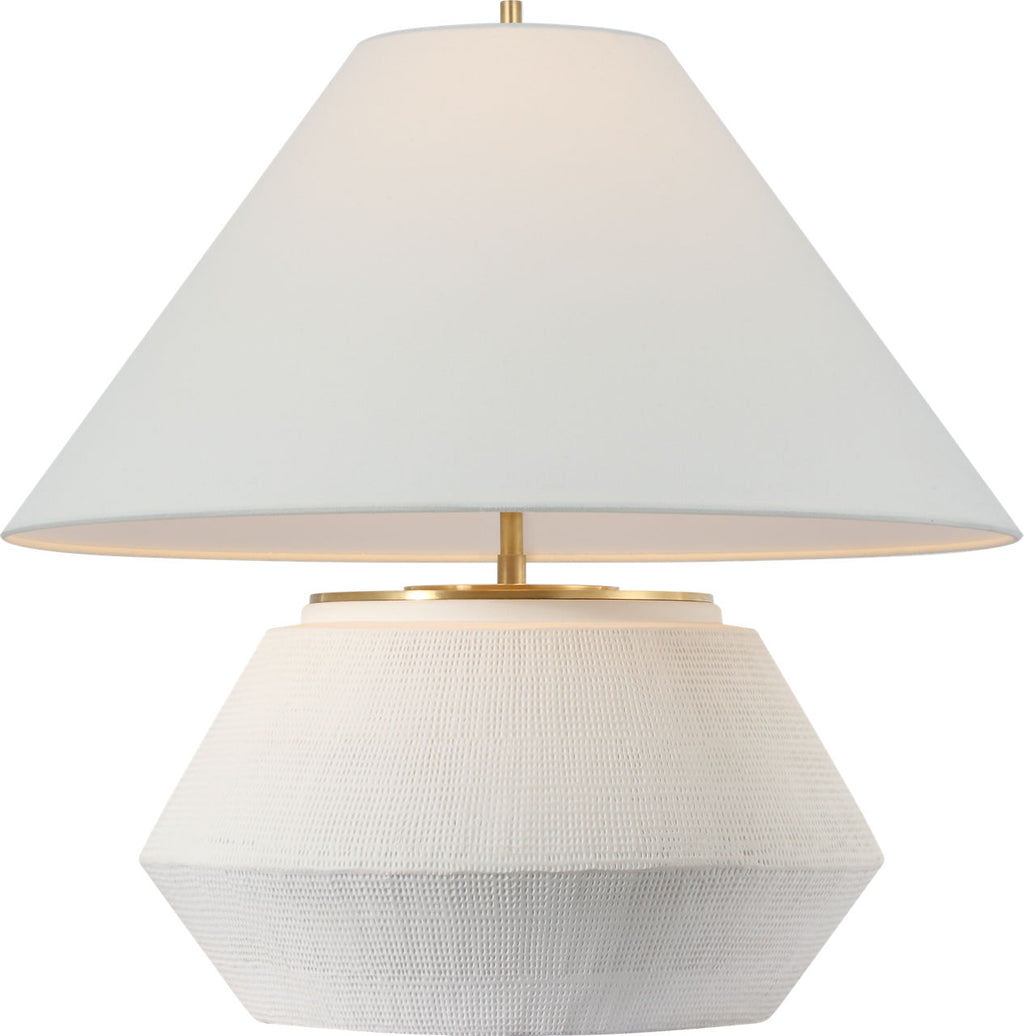 Aten 23" Table Lamp | Plaster White | Linen Shade
