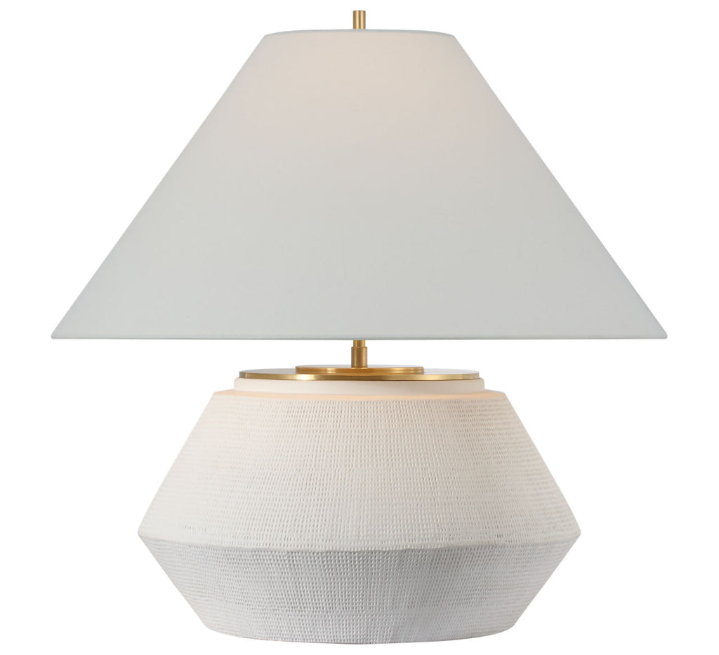 Aten 23" Table Lamp | Plaster White | Linen Shade