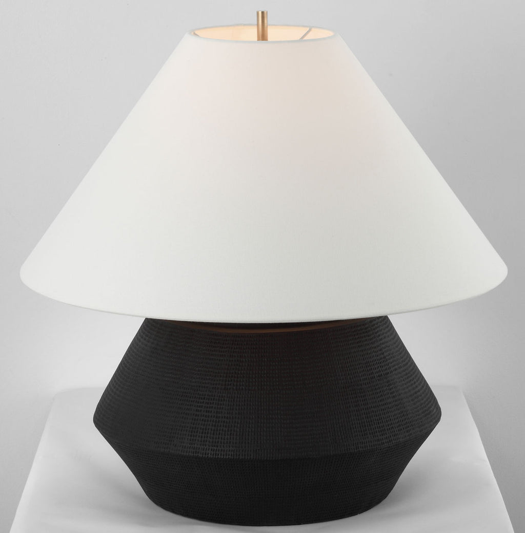 Aten 23" Table Lamp | Shadow Black | Linen Shade