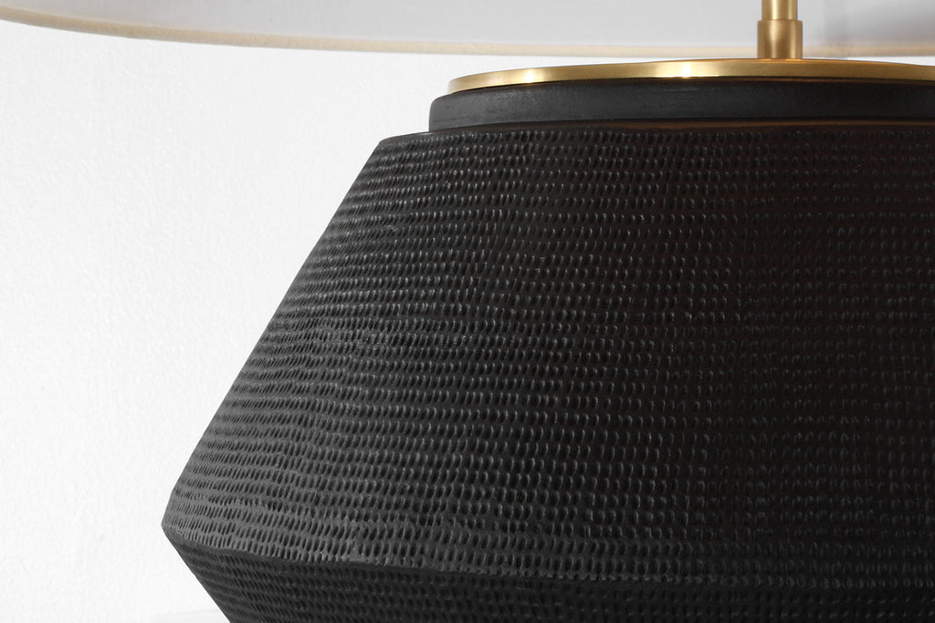 Aten 23" Table Lamp | Shadow Black | Linen Shade