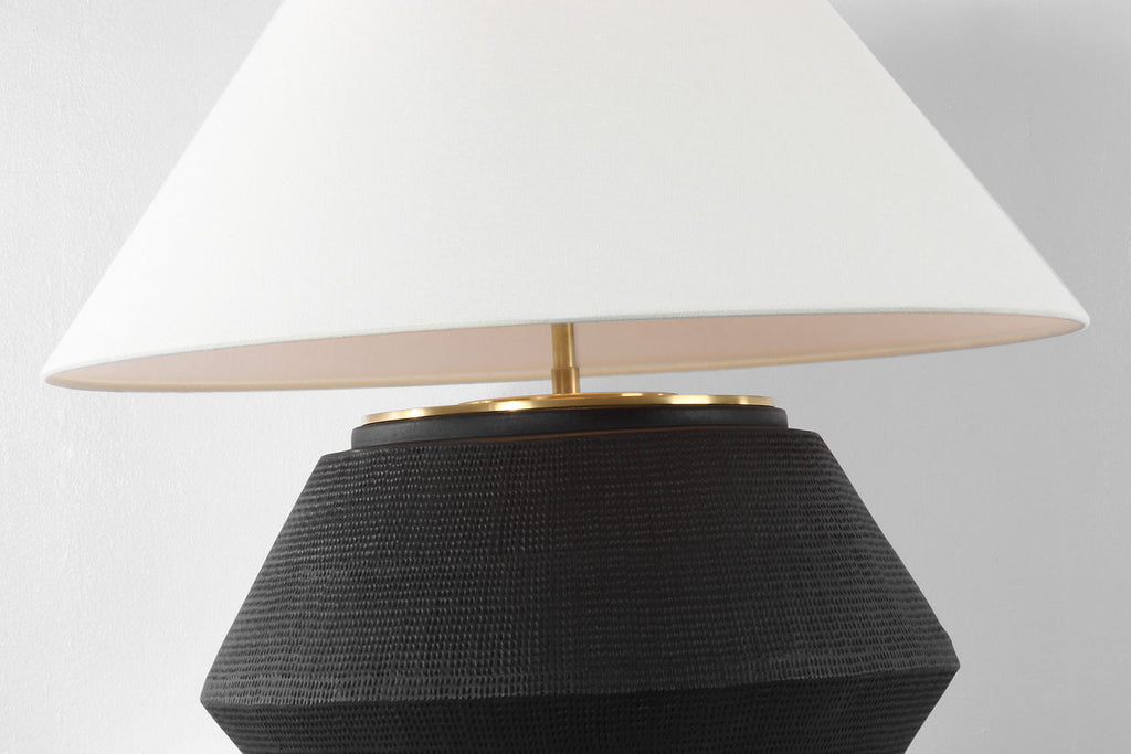 Aten 23" Table Lamp | Shadow Black | Linen Shade