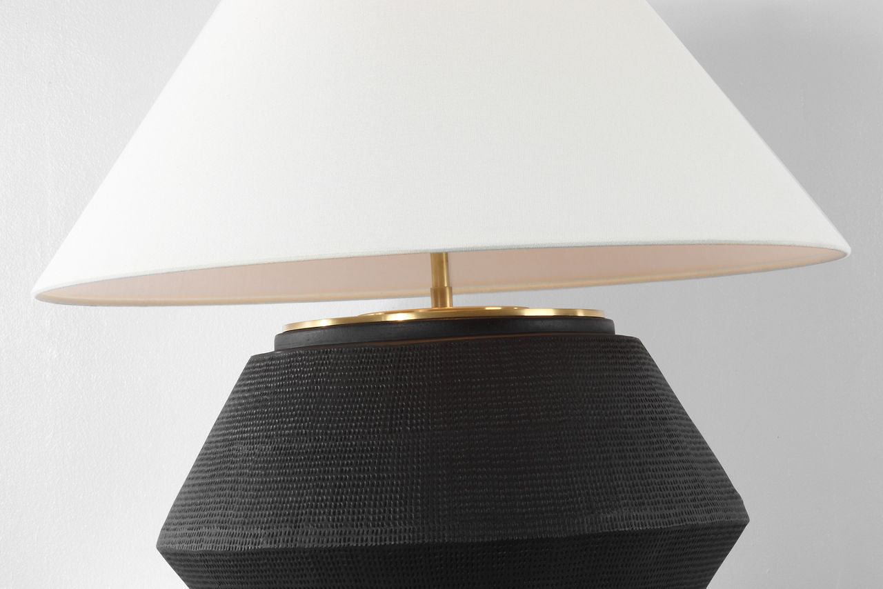 Aten 23" Table Lamp | Shadow Black | Linen Shade