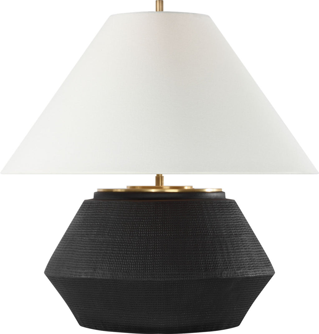 Aten 23" Table Lamp | Shadow Black | Linen Shade