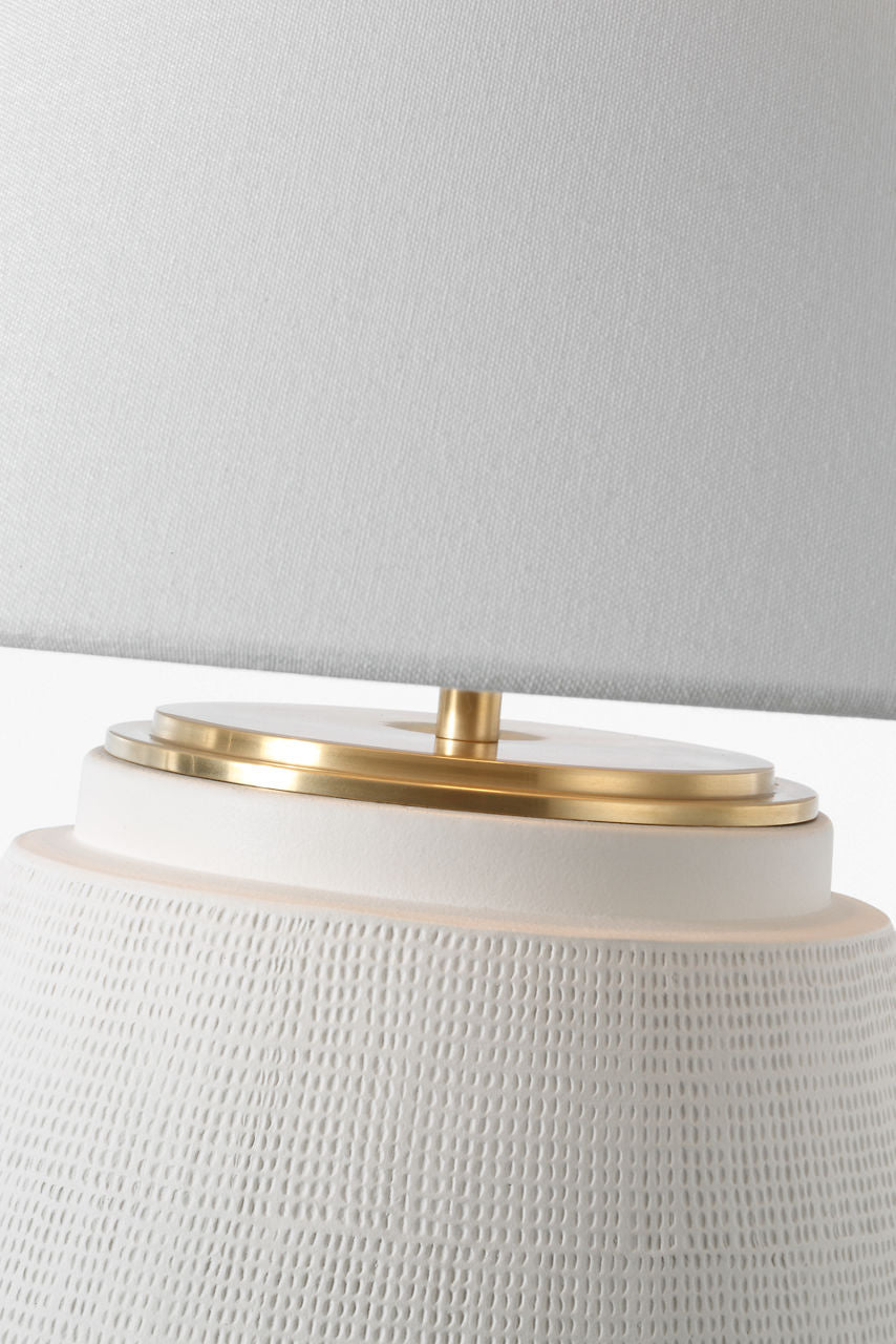 Aten 28" Table Lamp | Plaster White | Linen Shade