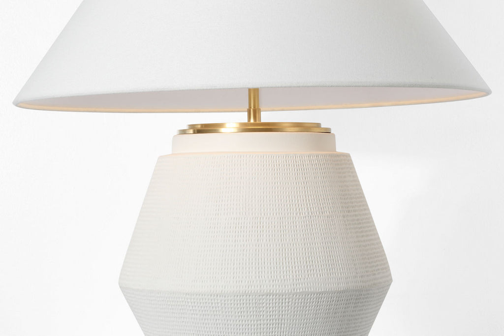 Aten 28" Table Lamp | Plaster White | Linen Shade