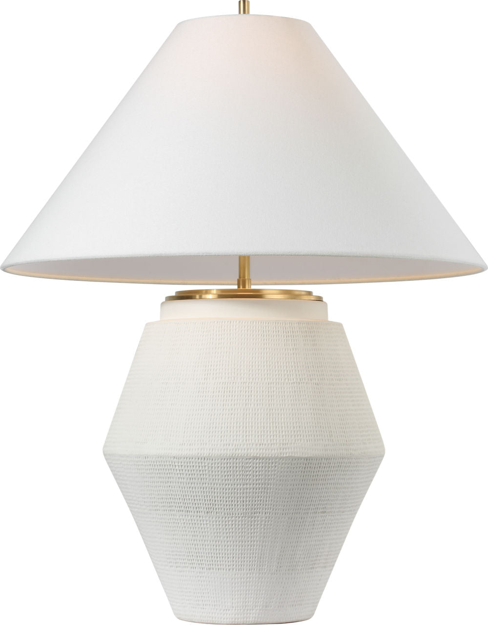 Aten 28" Table Lamp | Plaster White | Linen Shade