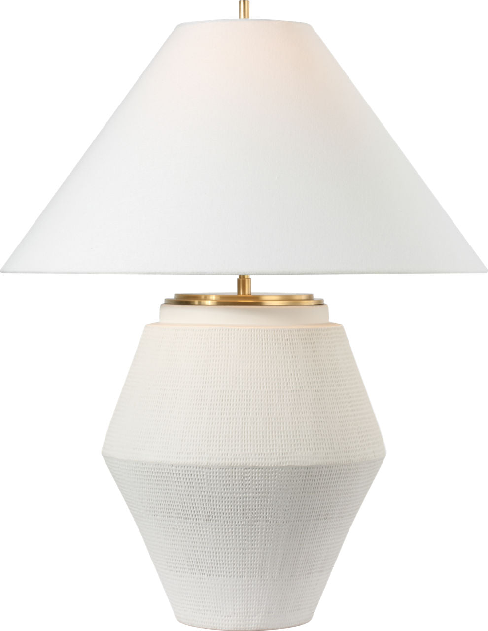 Aten 28" Table Lamp | Plaster White | Linen Shade