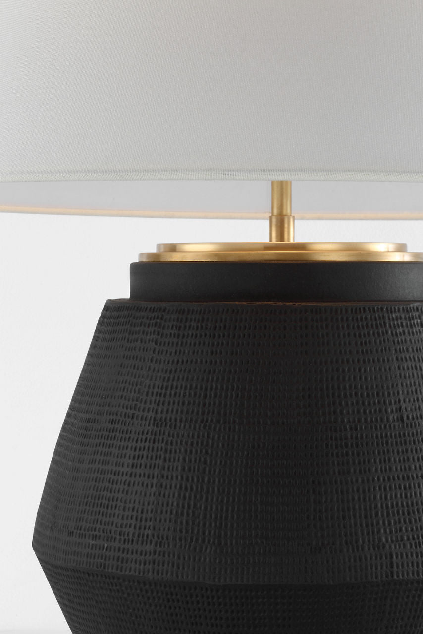Aten 28" Table Lamp | Shadow Black | Linen Shade