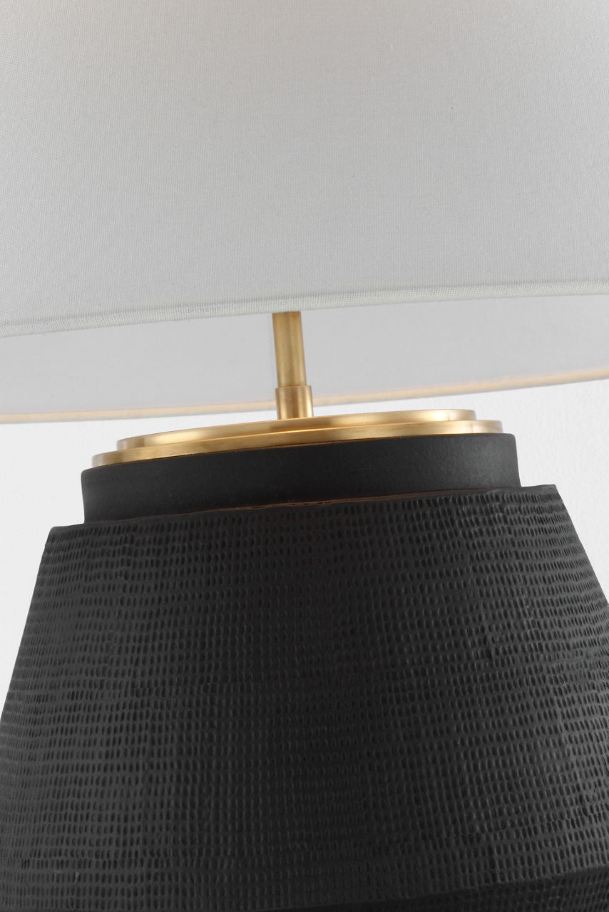 Aten 28" Table Lamp | Shadow Black | Linen Shade