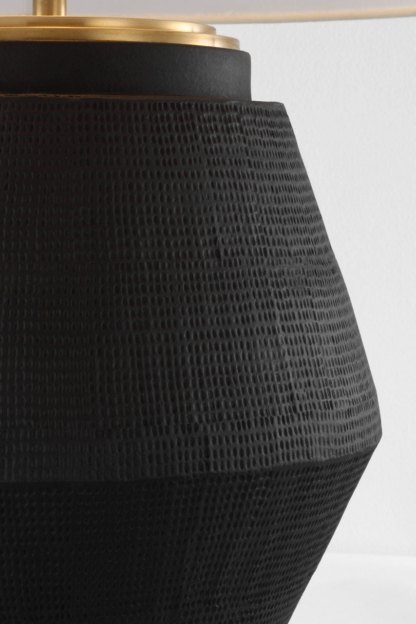 Aten 28" Table Lamp | Shadow Black | Linen Shade