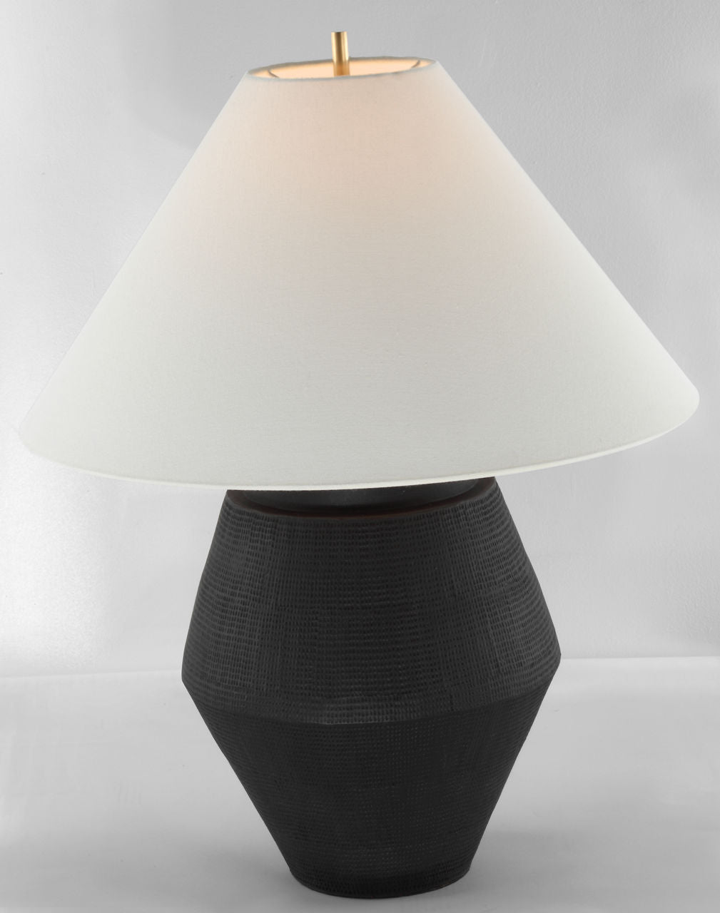 Aten 28" Table Lamp | Shadow Black | Linen Shade