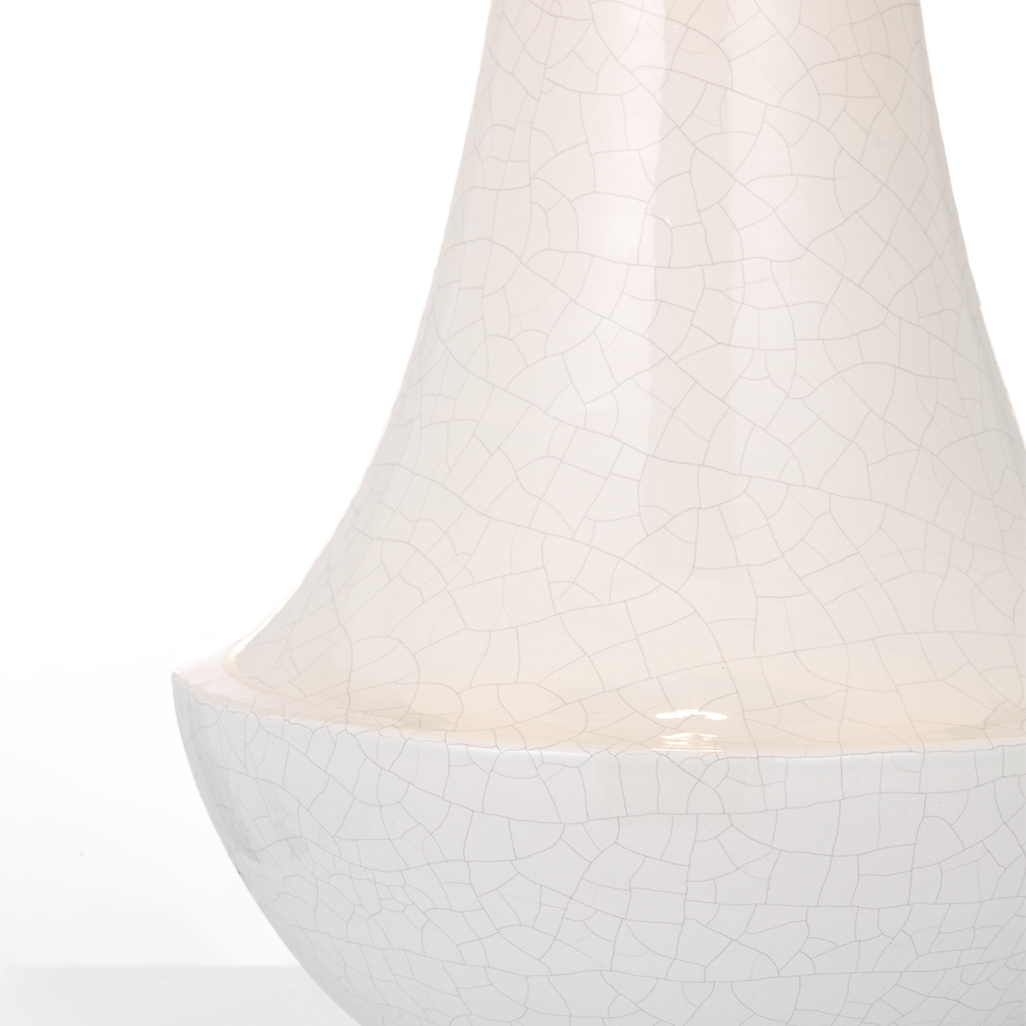 Kefi 25" Table Lamp | Crackled Ivory | Linen Shade