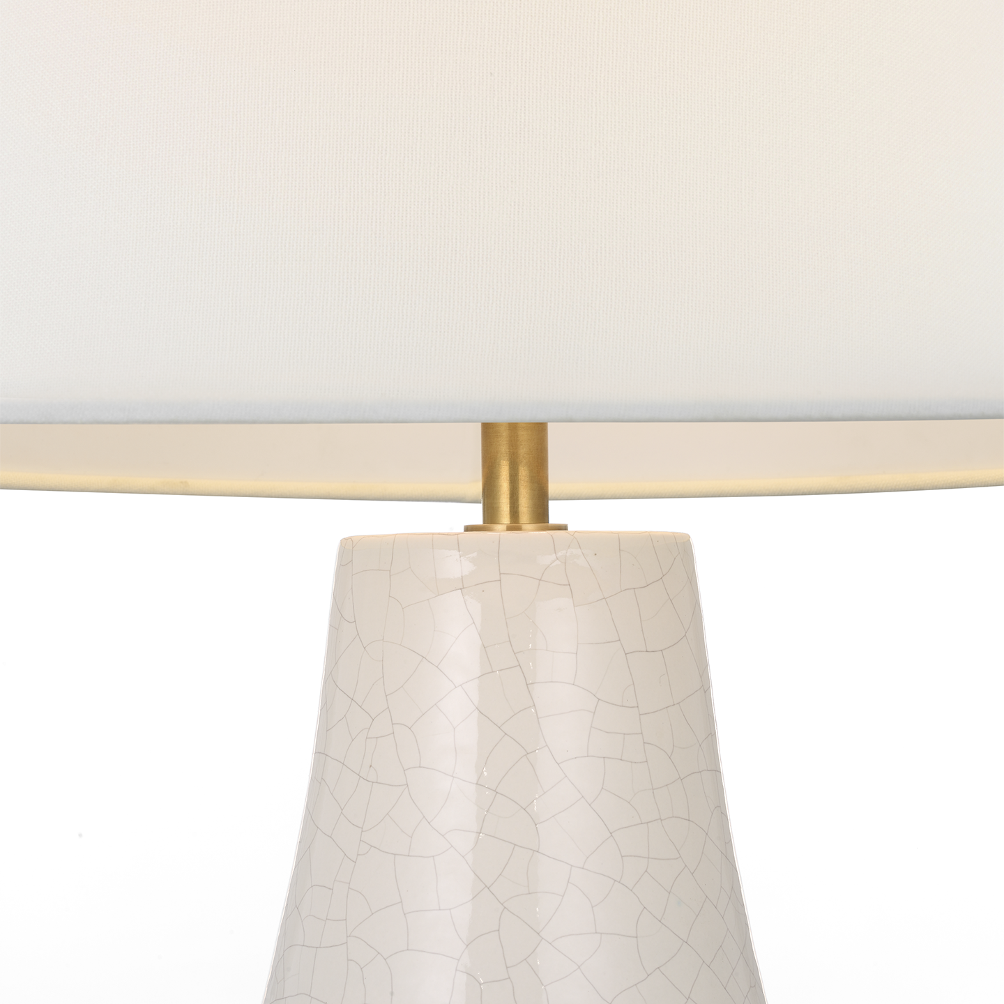 Kefi 25" Table Lamp | Crackled Ivory | Linen Shade