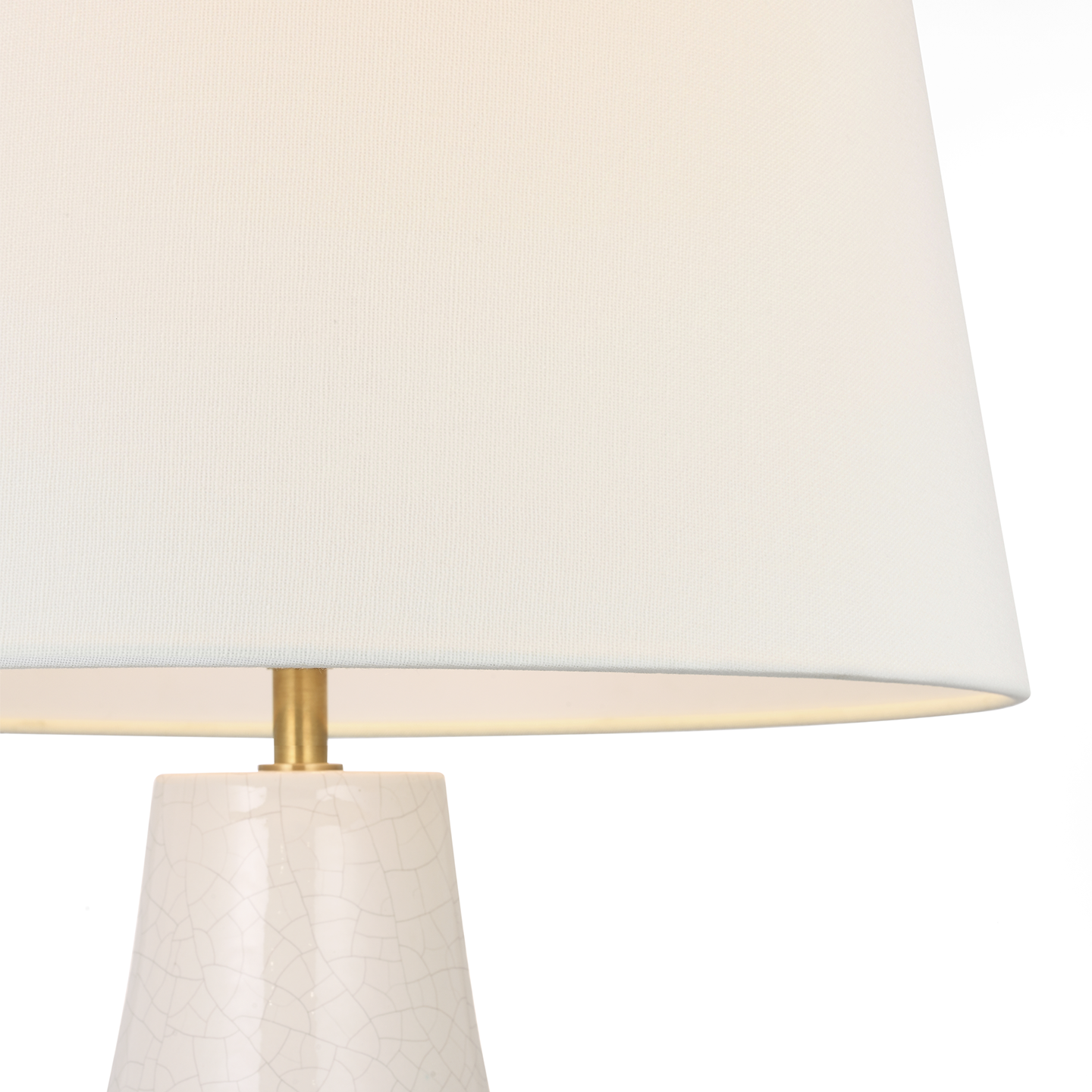 Kefi 25" Table Lamp | Crackled Ivory | Linen Shade