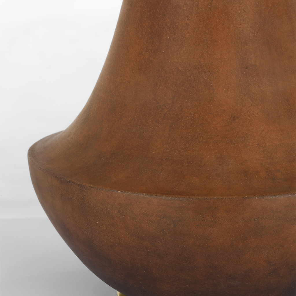 Kefi 25" Table Lamp | Natural Terracotta | Linen Shade