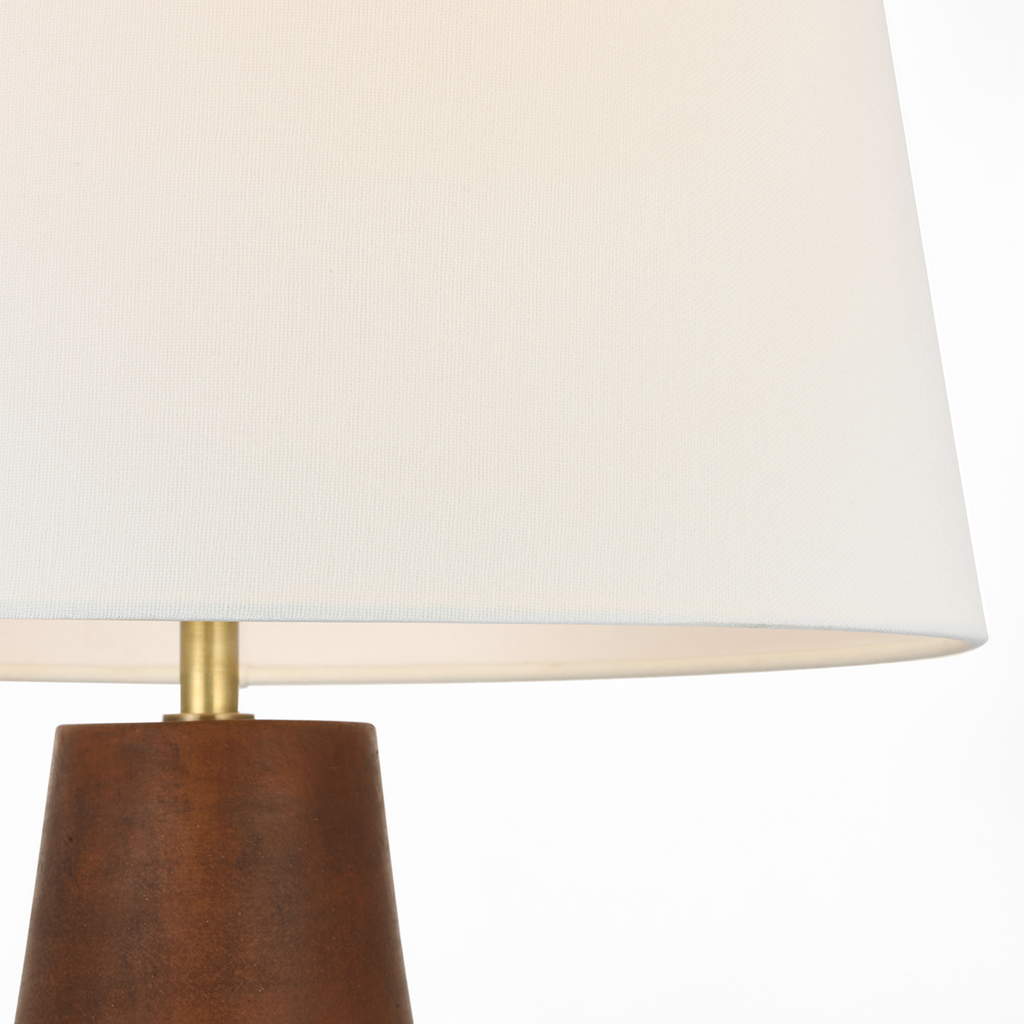 Kefi 25" Table Lamp | Natural Terracotta | Linen Shade
