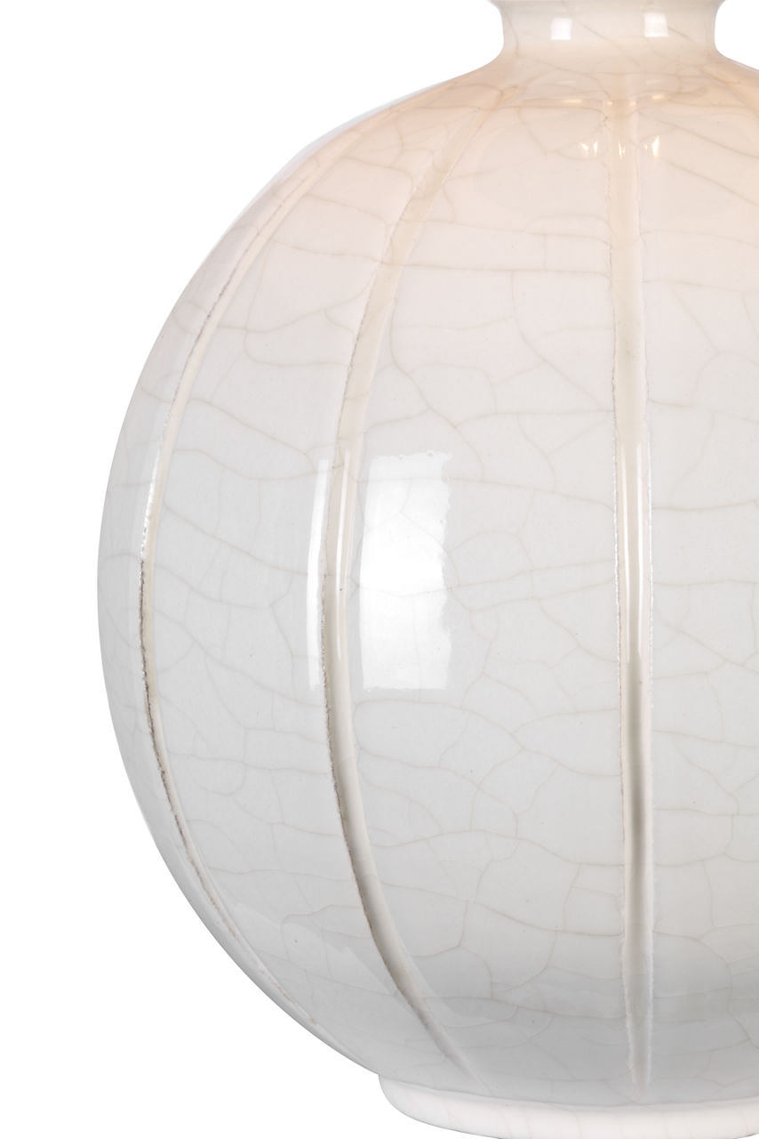 Ponteil 17" Table Lamp | Crackled Ivory | Linen Shade