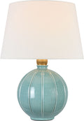 Ponteil 17" Table Lamp | Crackled Robin | Linen Shade